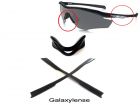 Galaxy Replacement Nose Pad + Ear Socks Rubber Kits For Oakley M2 Frame Black Color